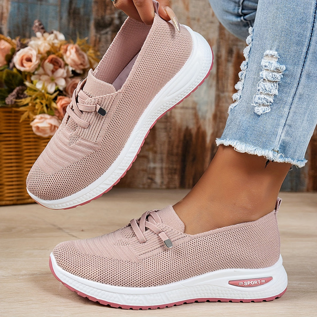 Women's Summer Breathable Court Shoes – Heeled Flowing Finish