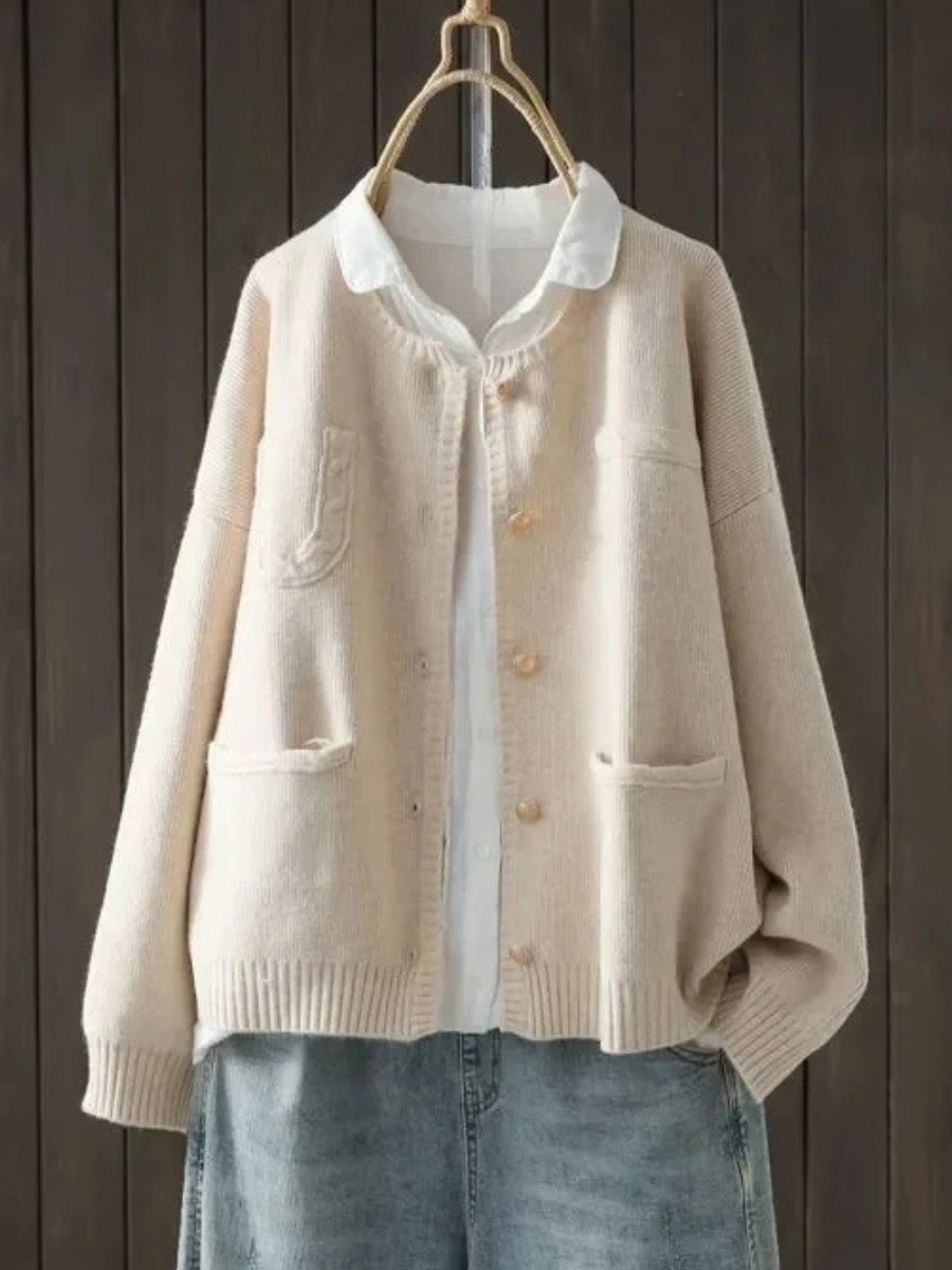 Women's With Pockets Knitted Cardigan – Flexible Summer Design