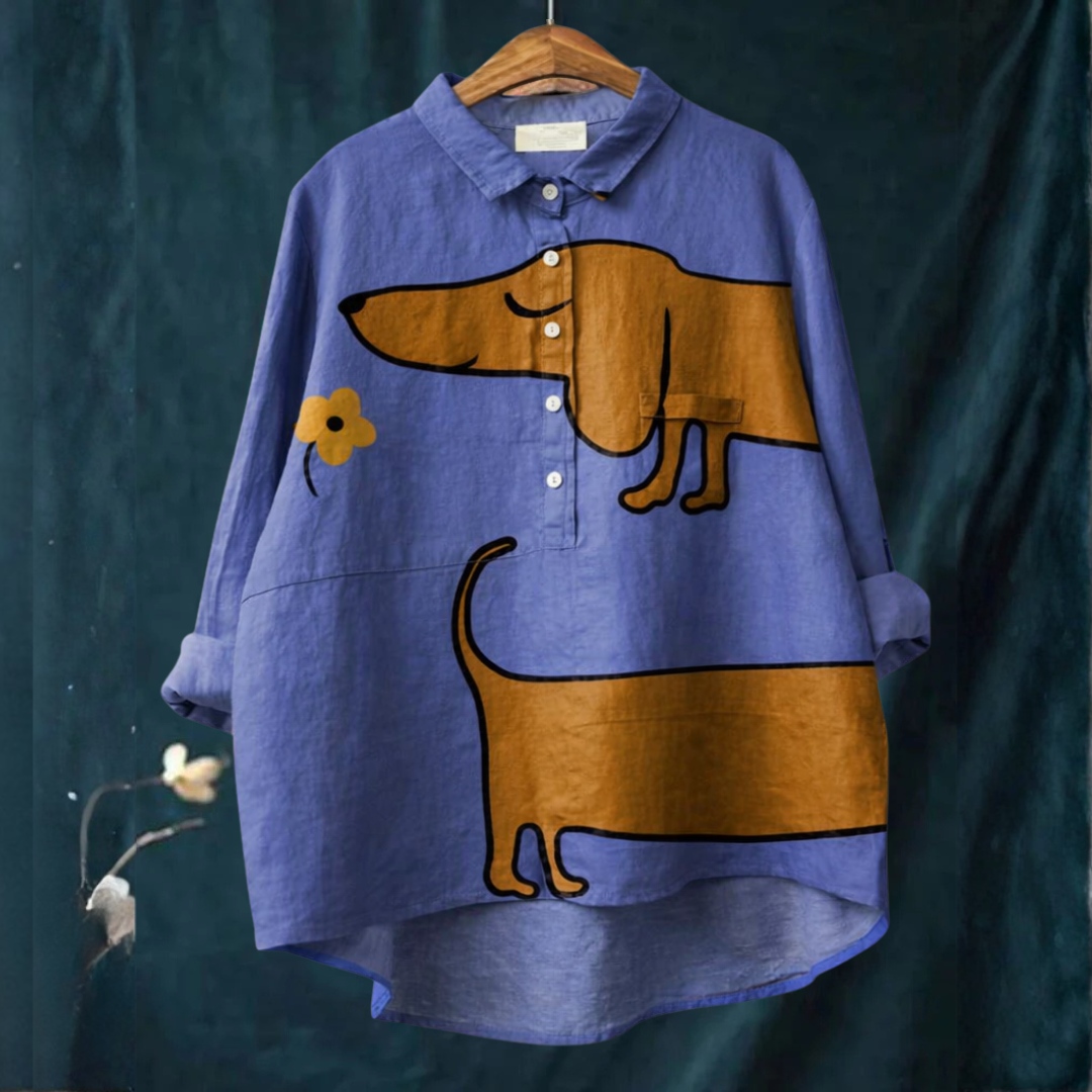 Women's Elegant Flowing Shirt – Considered Basic in Multicolour