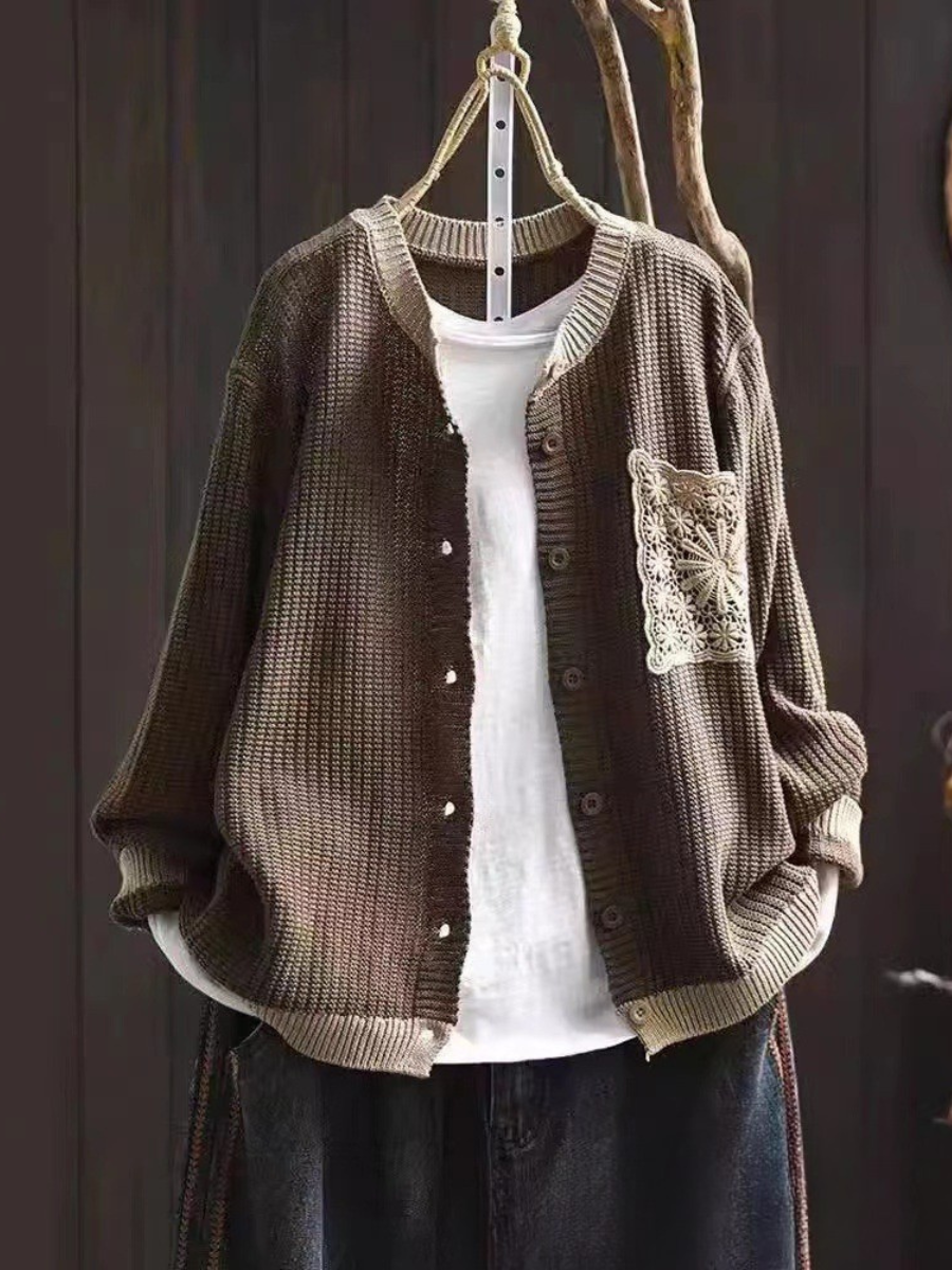 Women's Knitted With Pockets Cardigan – Flexible Relaxed Design
