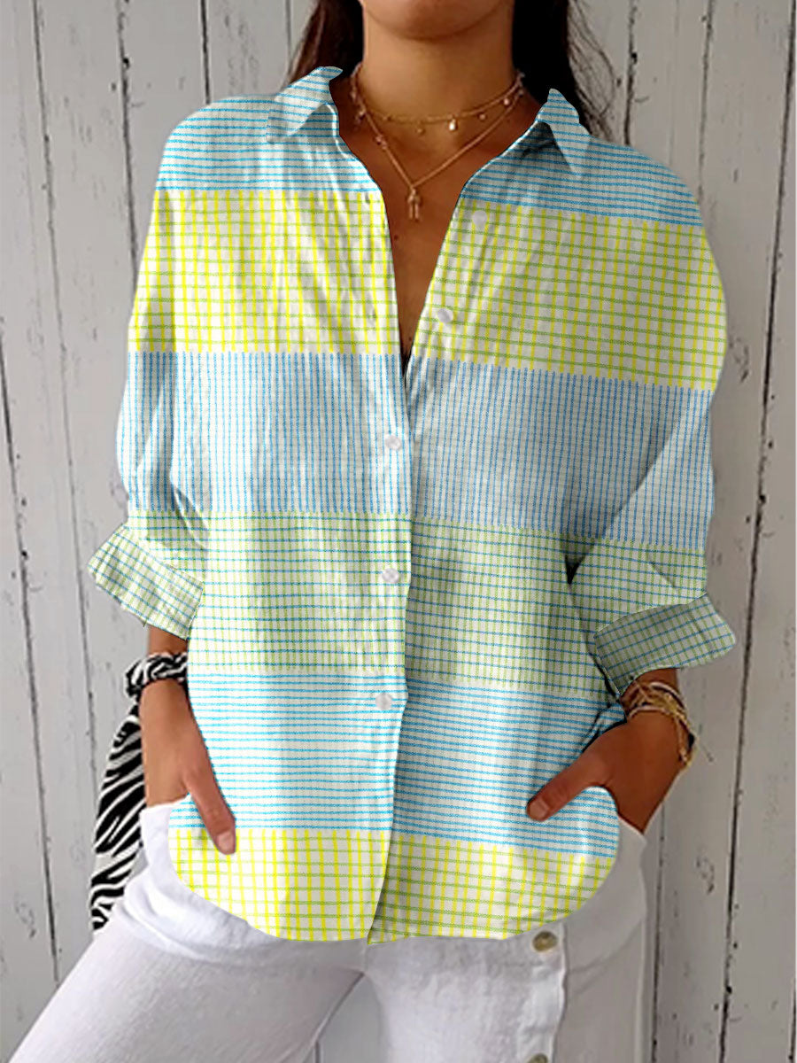 Women's Elegant Printed Blouse – Flowing Lightweight Design