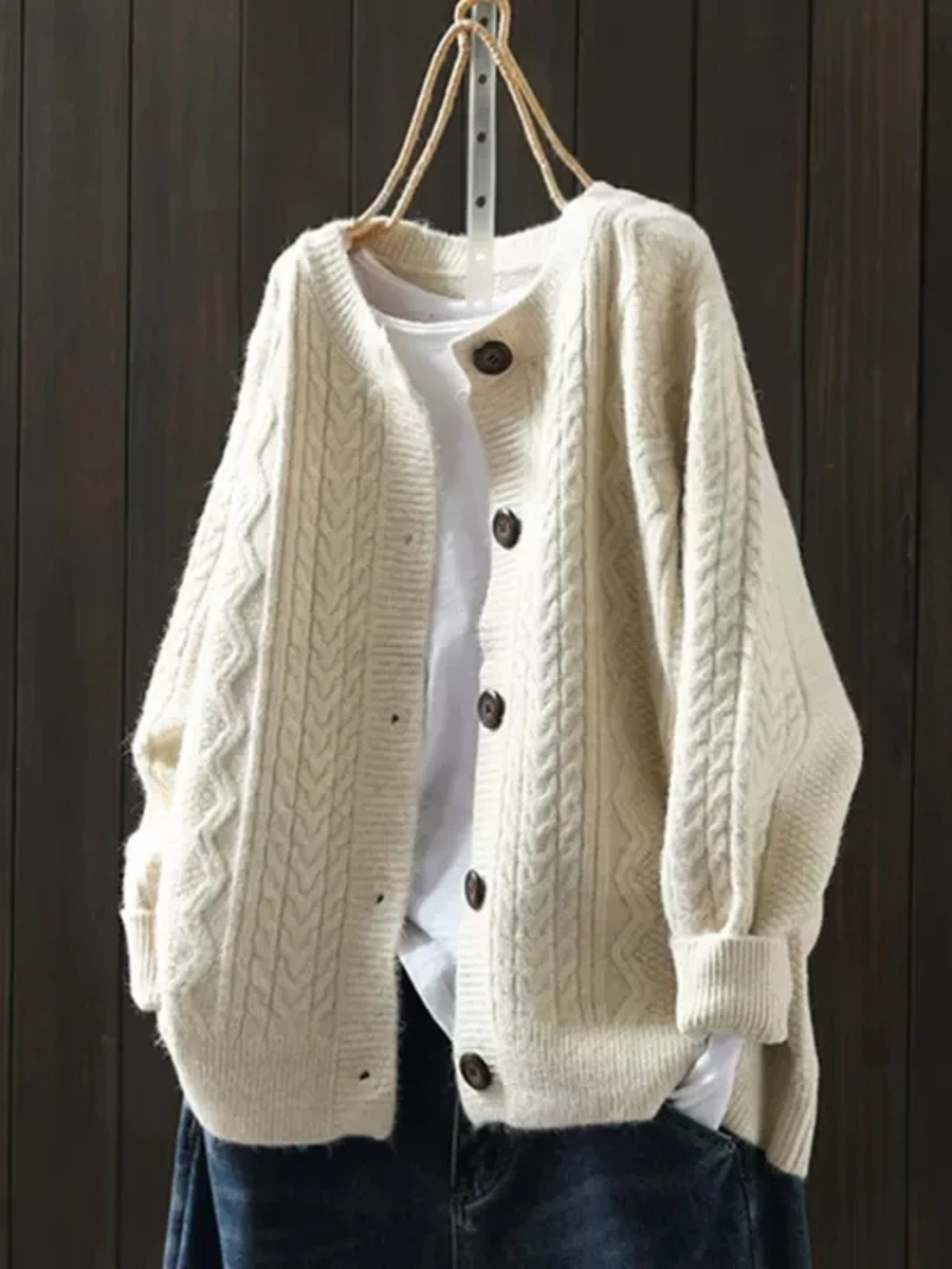 Women's Knitted Flexible Cardigan – Modern Warm Design