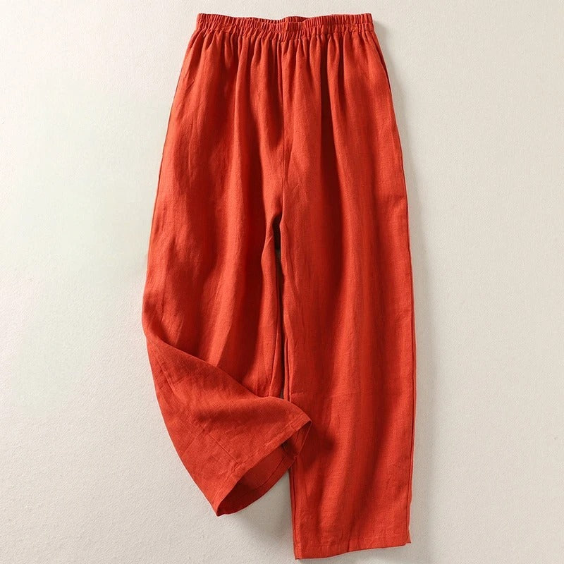 Women's Flowing Relaxed Trousers – Elegant Flexible Design