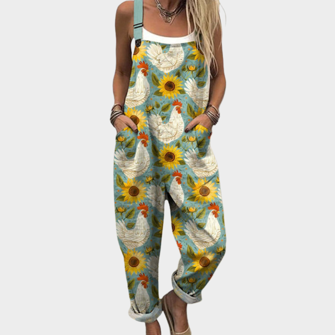 Women's Printed Comfortable Dungarees – Considered Detail