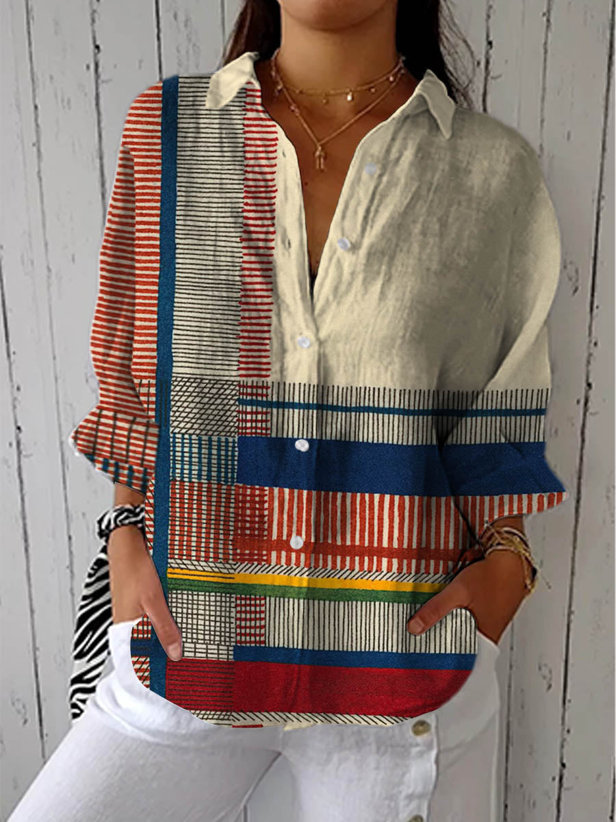 Women's Chic Button-Front Blouse – Flowing Lightweight Design