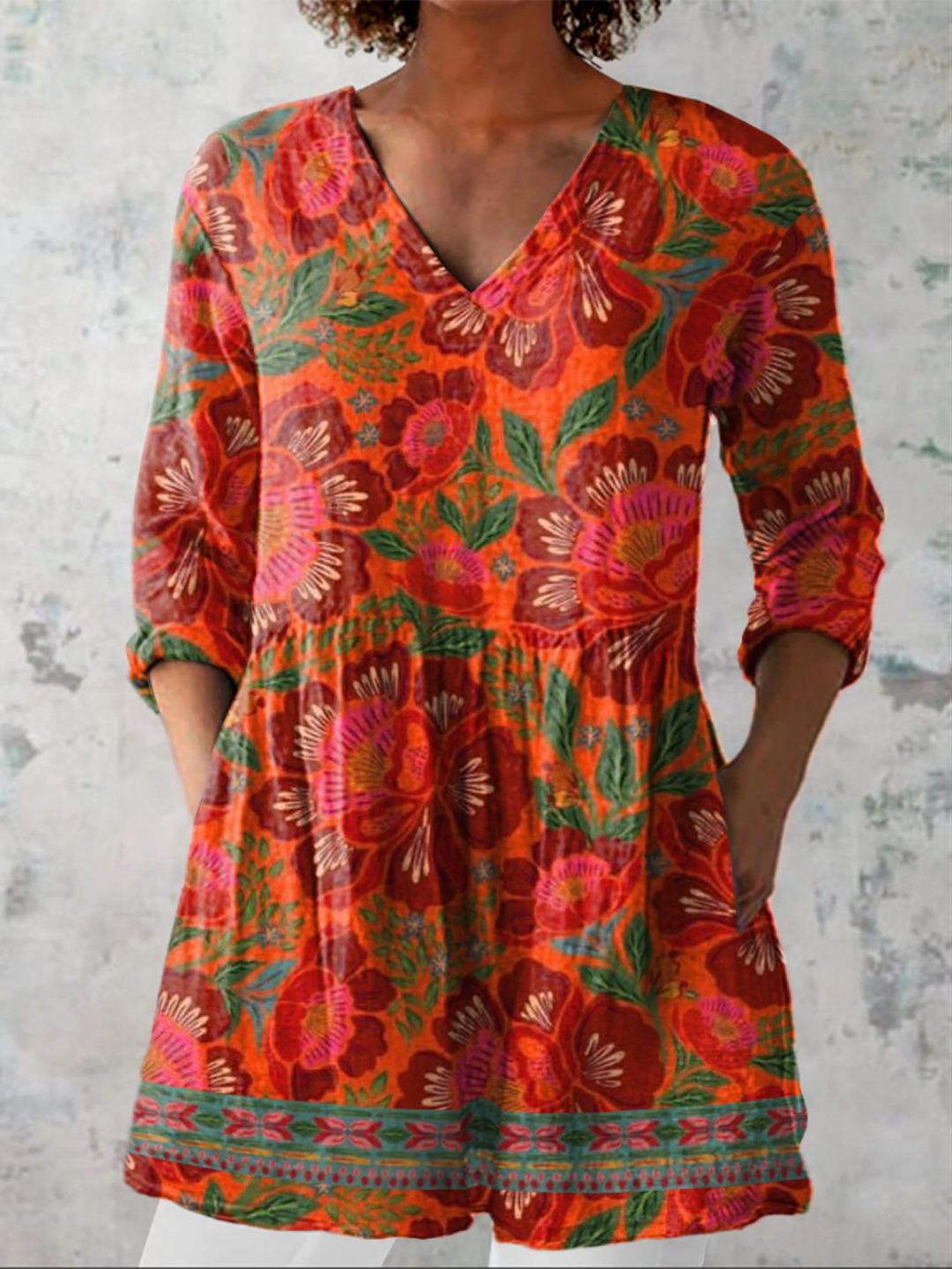Women's Flowing Elegant Blouse – Lightweight Printed Design