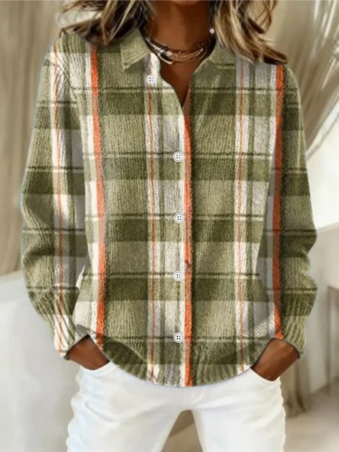 Women's Knitted Warm Cardigan – With Pockets Lightweight Design