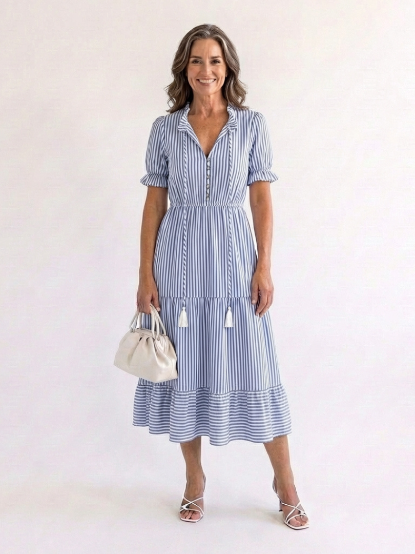 Women's Elegant Lightweight Midi Dress – Easy Everyday Piece