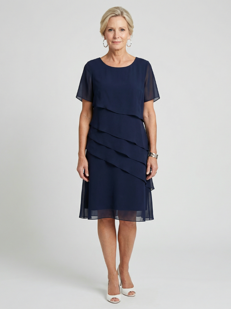 Women's Elegant Lightweight Maxi Dress – Wardrobe Staple in Navy