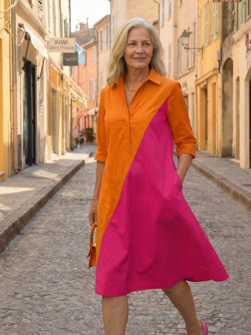 Women's Elegant Lightweight Dress – Orange