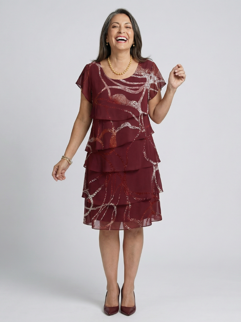 Women's Elegant Lightweight Maxi Dress – Burgundy