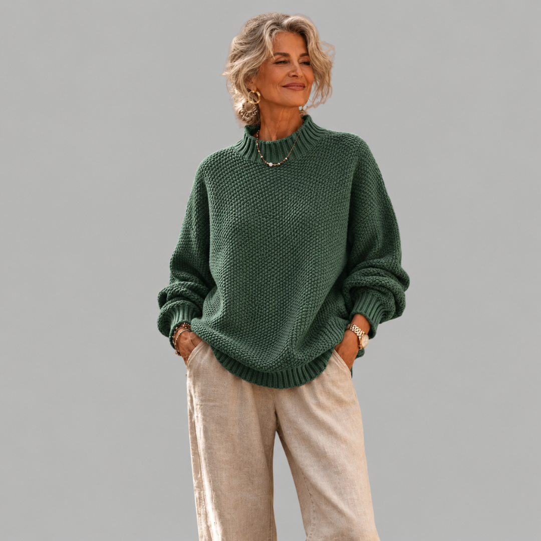 Women's Knitted Relaxed Jumper – Warm Summer Design