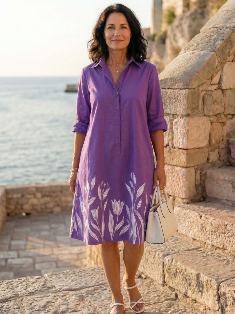 Women's Elegant Lightweight Dress – Purple