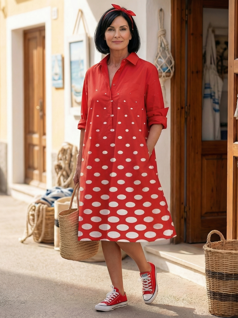 Women's Elegant Lightweight Dress – Red