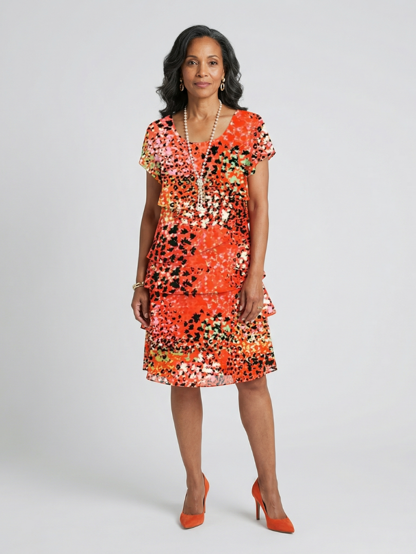 Women's Elegant Lightweight Maxi Dress – Orange