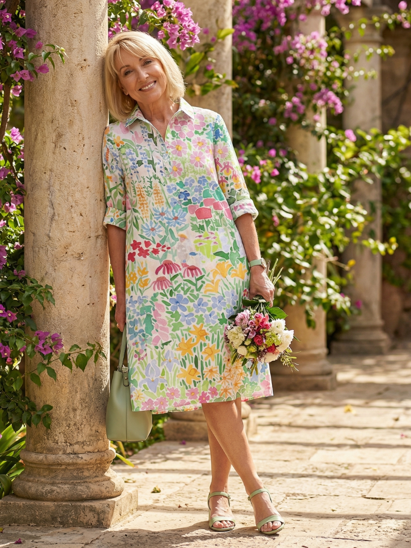 Women's Floral Elegant Dress – Lightweight Style