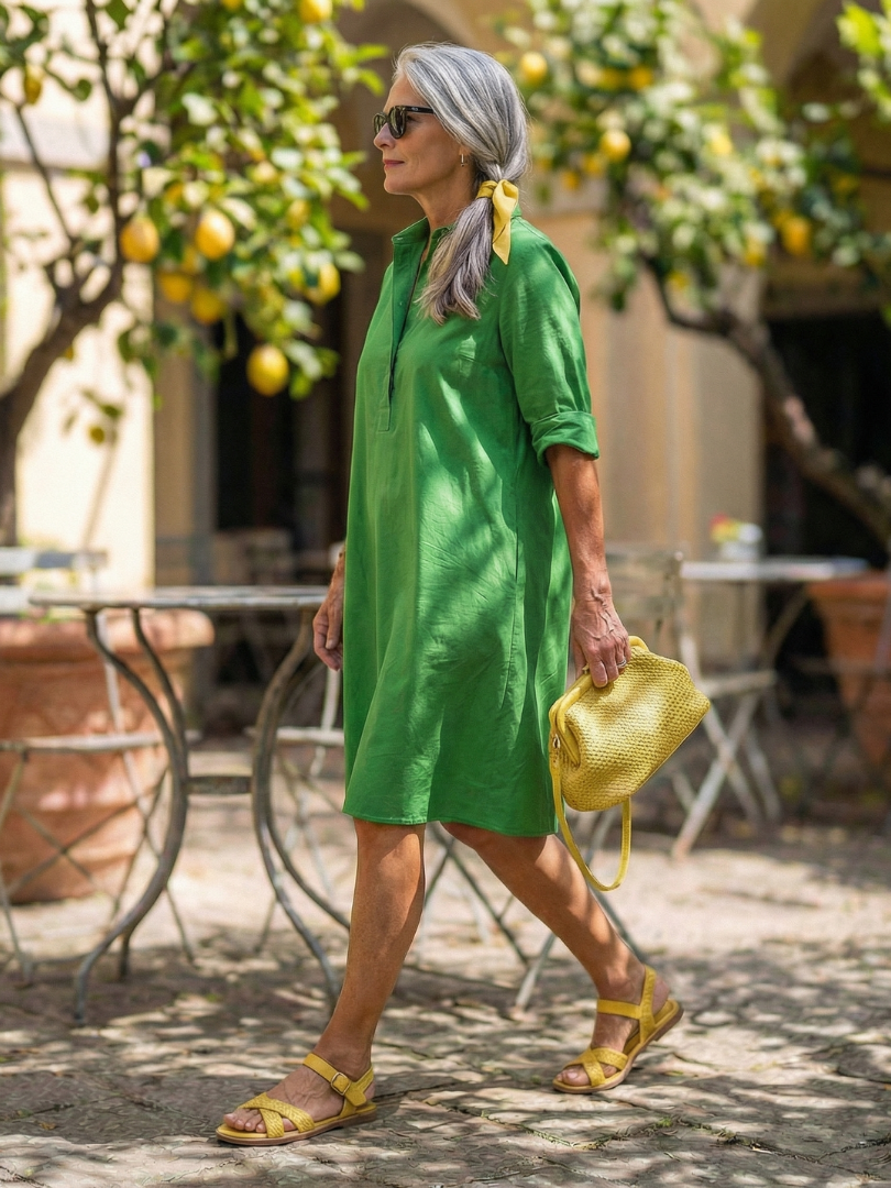 Women's Elegant Lightweight Dress – Green