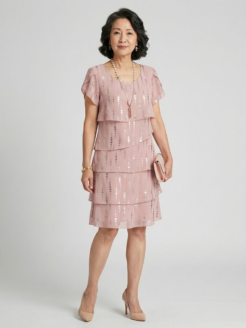Women's Elegant Lightweight Maxi Dress – Polka Dot