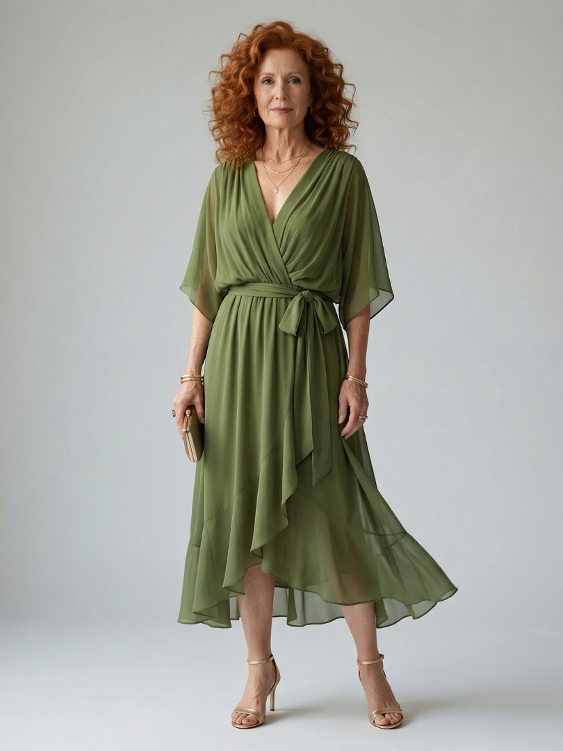 Women's Elegant Lightweight Midi Dress – Considered Detail