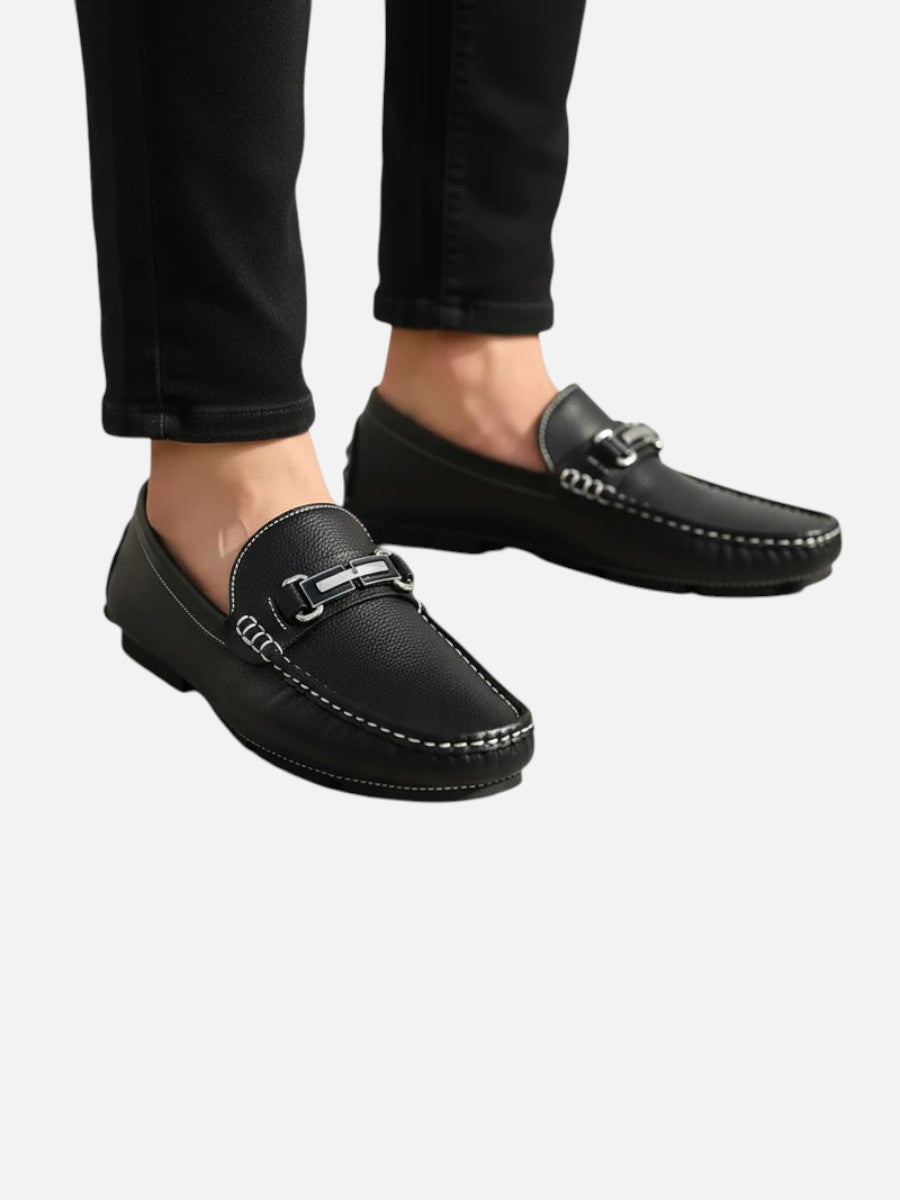 Men’s Leather Loafers – Cushioned Slip-On Dress Shoes