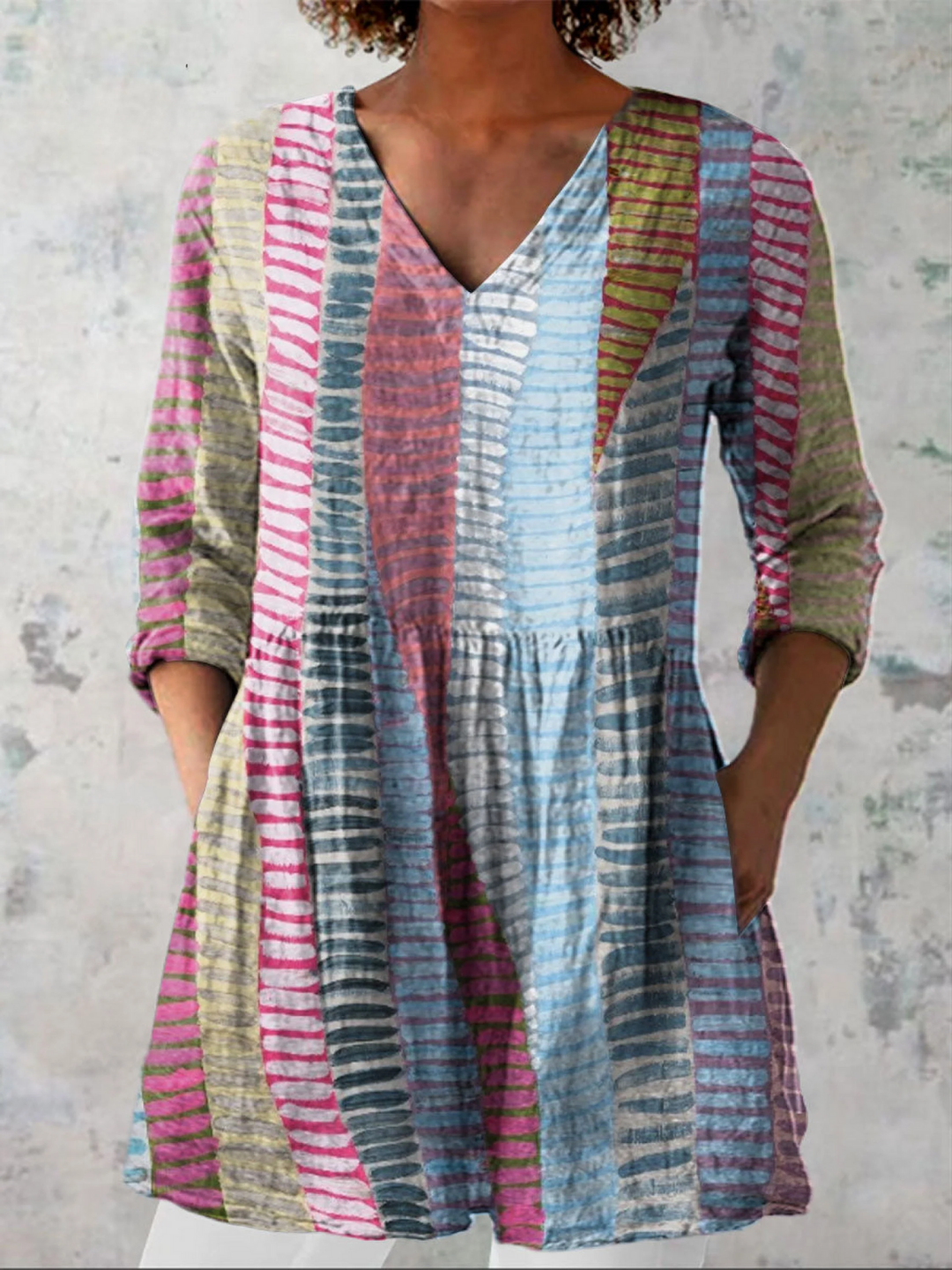 Women's Flowing Elegant Blouse – Printed Flexible Design