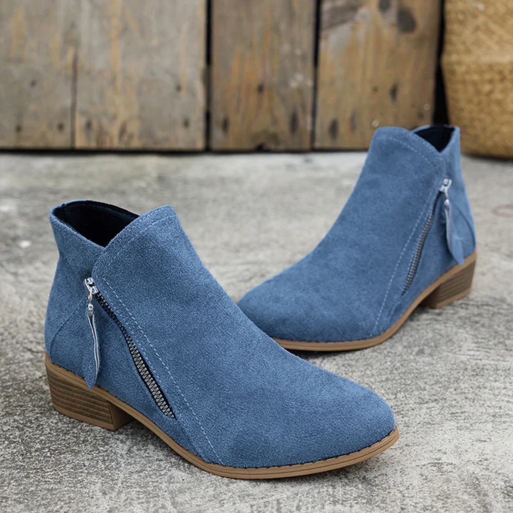 Women’s Zip Ankle Boots – All-Day Comfort Fit