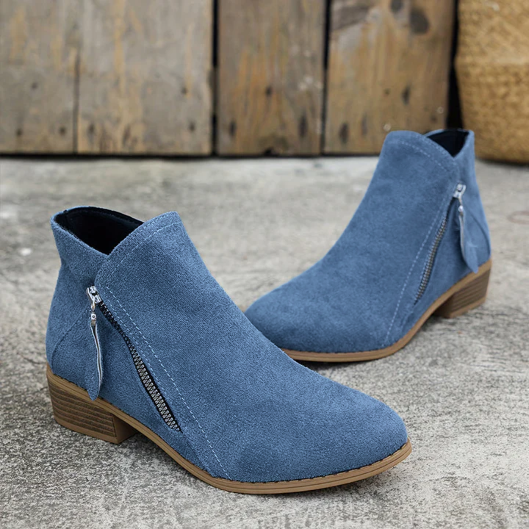 Women’s Zip Ankle Boots – All-Day Comfort Fit
