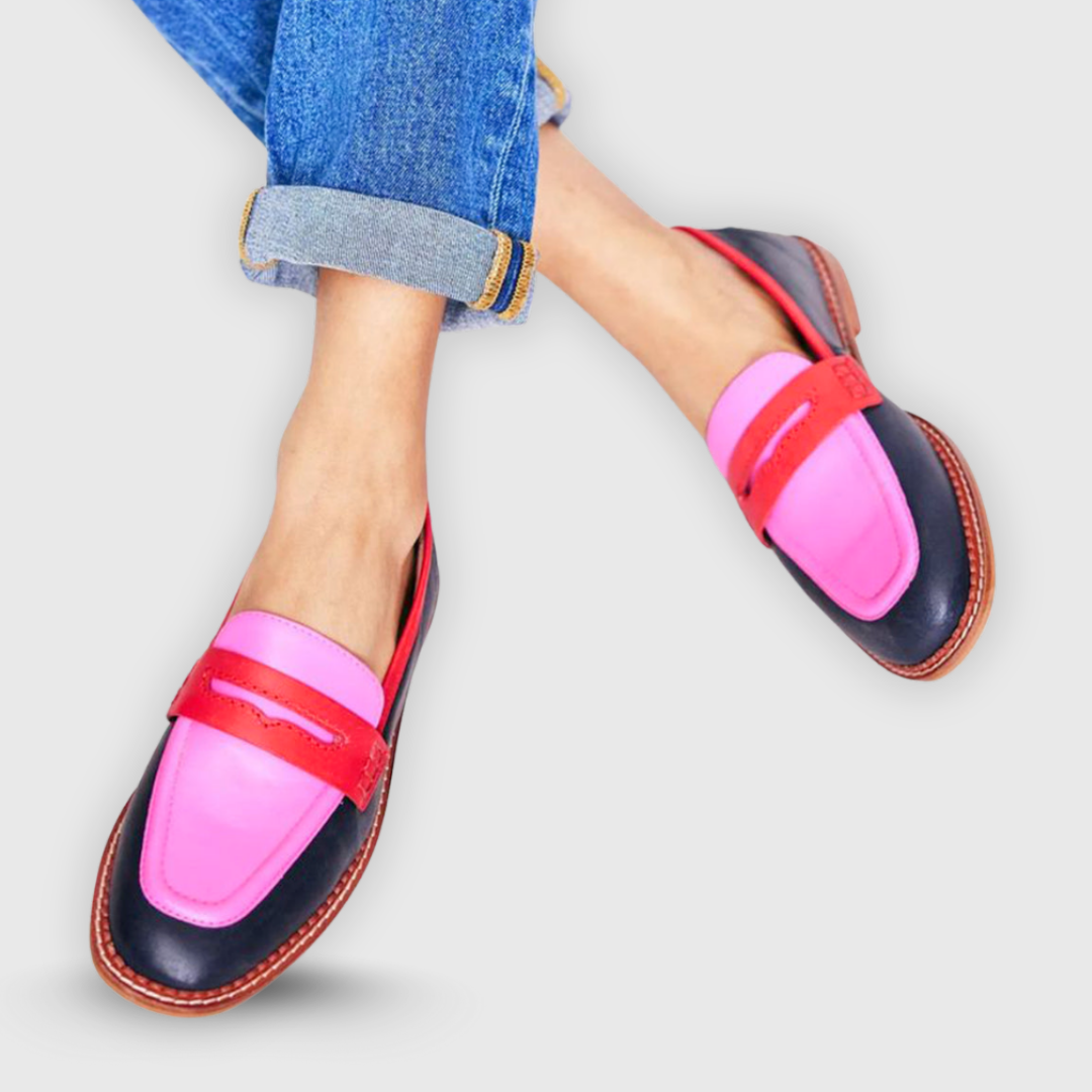 Women's Flexible Denim Loafers – Padded Heeled Finish