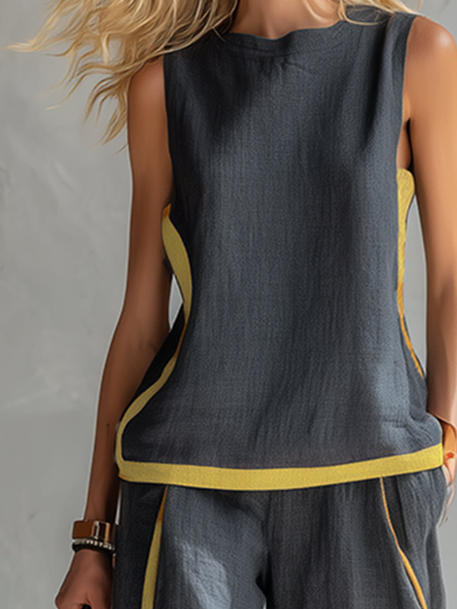 Women's Elegant Spring Two-Piece Set – Modern Flowing Design