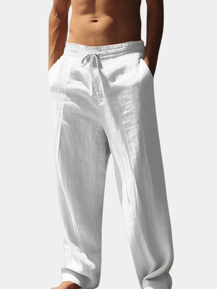 Women's Lightweight Linen Trousers – Warm Elegant Design