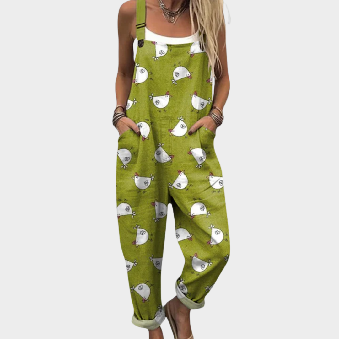 Women's Printed Comfortable Dungarees – Quiet Statement