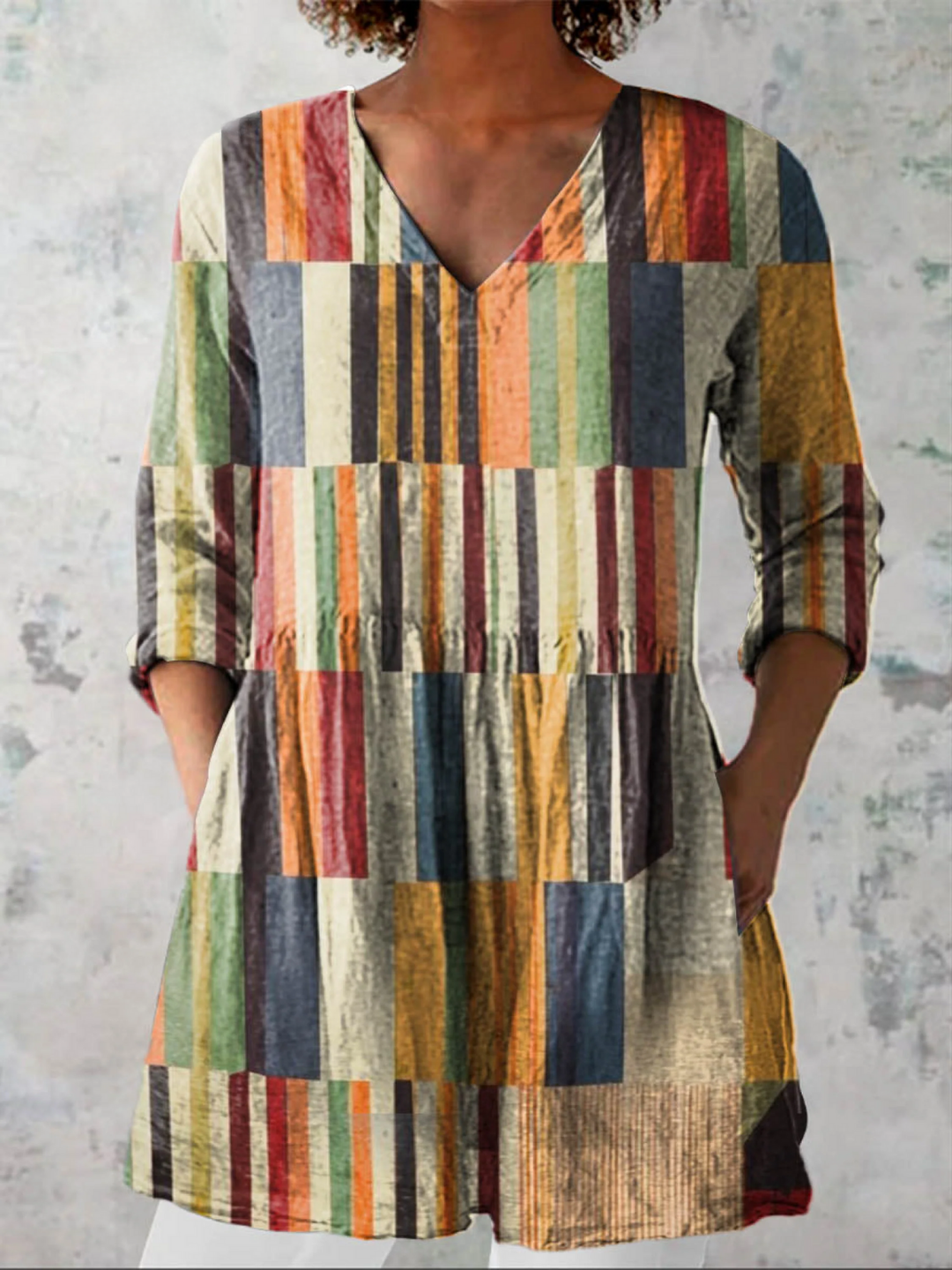 Women's Flowing Printed Blouse – Elegant Lightweight Design