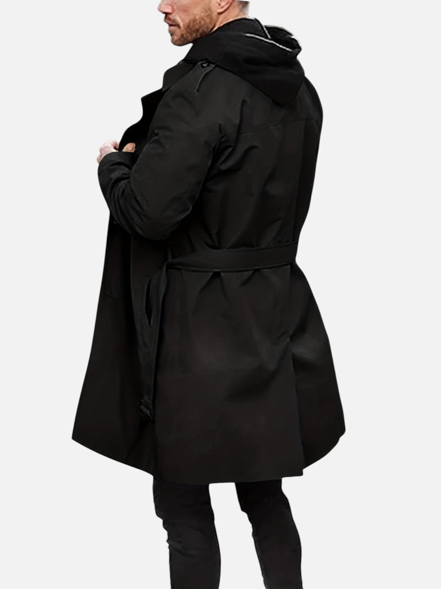 Men’s Tailored Trench Coat – Classic Double-Breasted Style