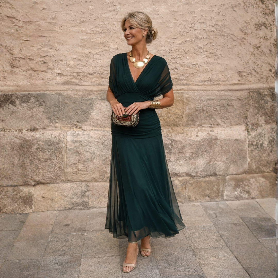 Women's Elegant Flowing Maxi Dress – Flexible Refined Style