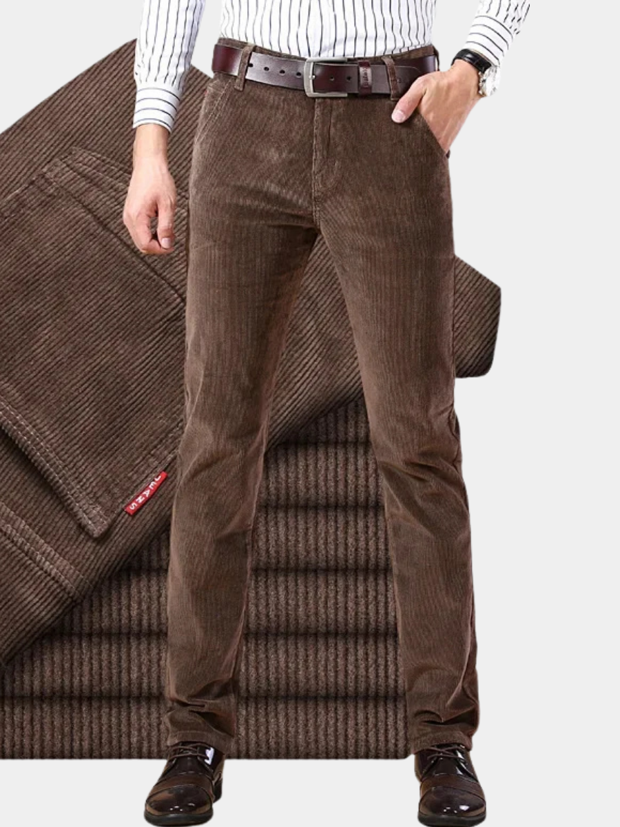 Men's Elegant Relaxed Trousers – Leather Timeless Design