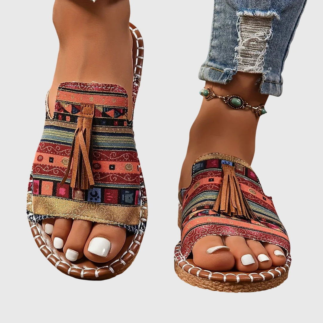 Women's Bohemian Printed Sandals – Refined Flexible Finish