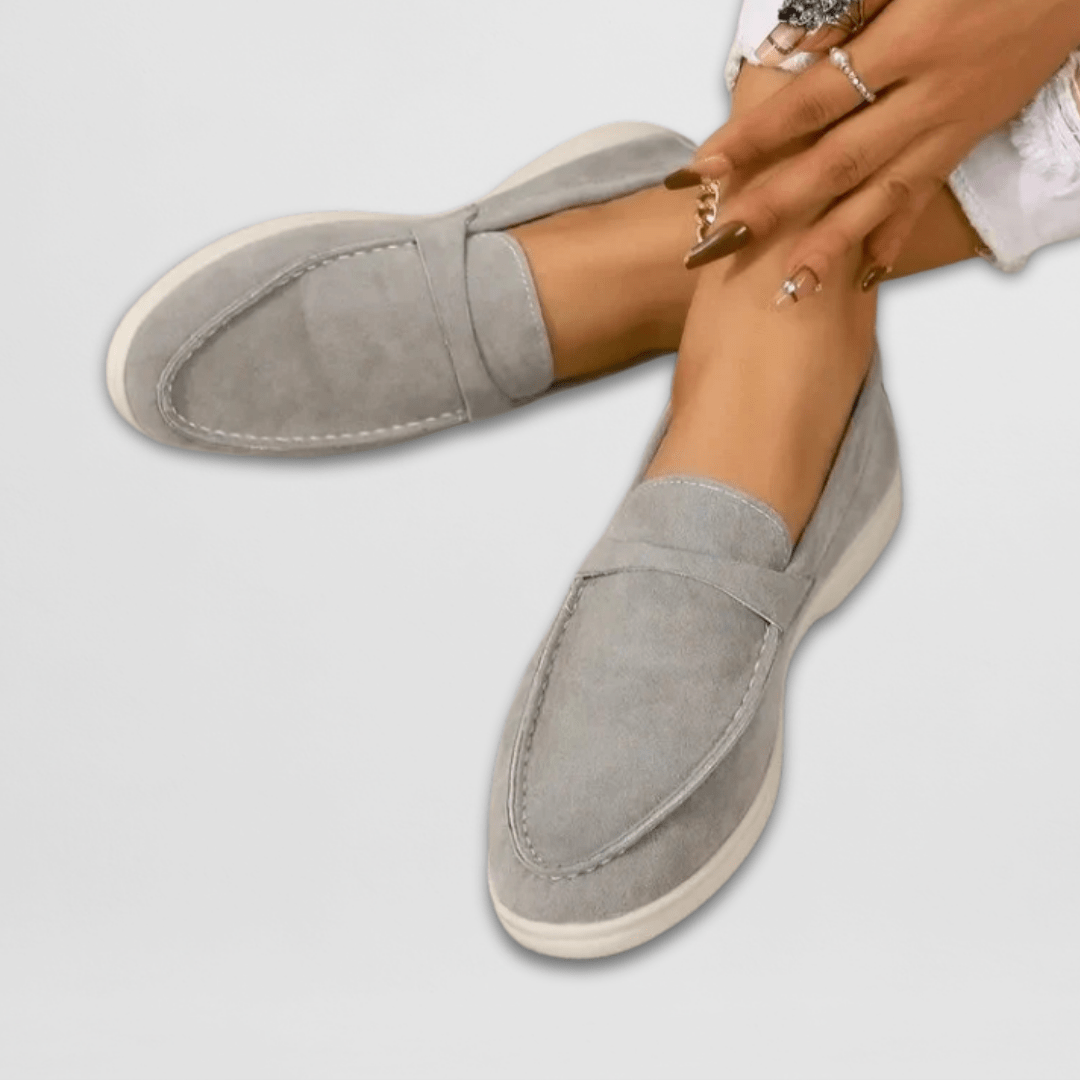 Women's Flexible Suede Loafers – Lightweight Padded Finish