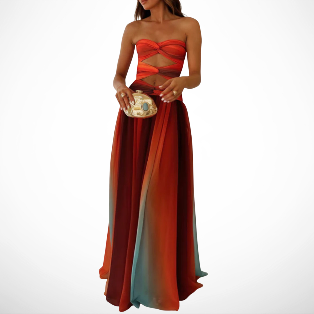 Women's Elegant Flowing Maxi Dress – Modern Spring Style