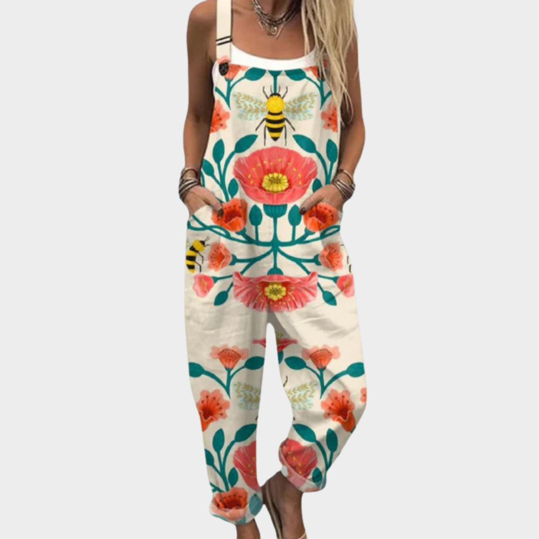 Women's Printed Comfortable Dungarees – Modern Classic