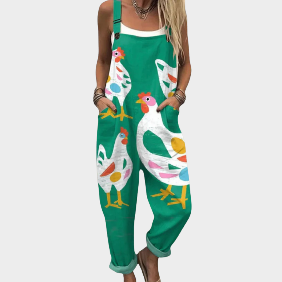 Women's Printed Comfortable Dungarees – Everyday Luxury