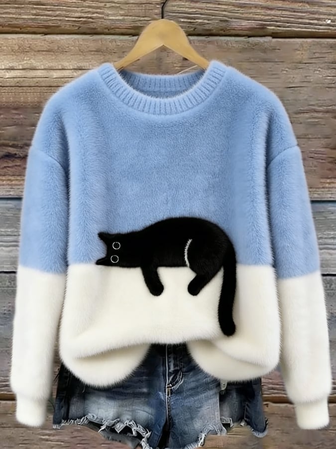 Women's Warm Elegant Jumper – Knitted Relaxed Design