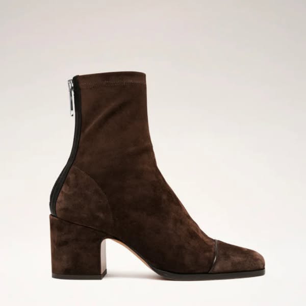 Women’s Heeled Ankle Boots – Suede Style