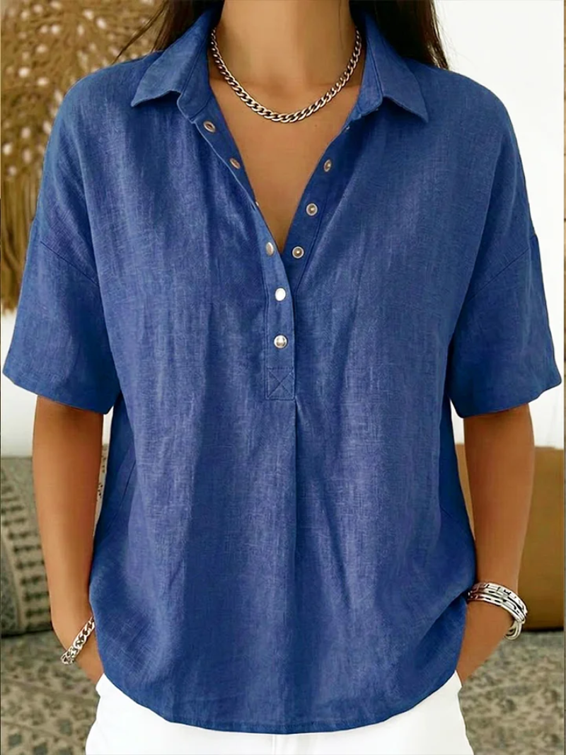 Women's Elegant Comfortable Blouse – Timeless Linen Design