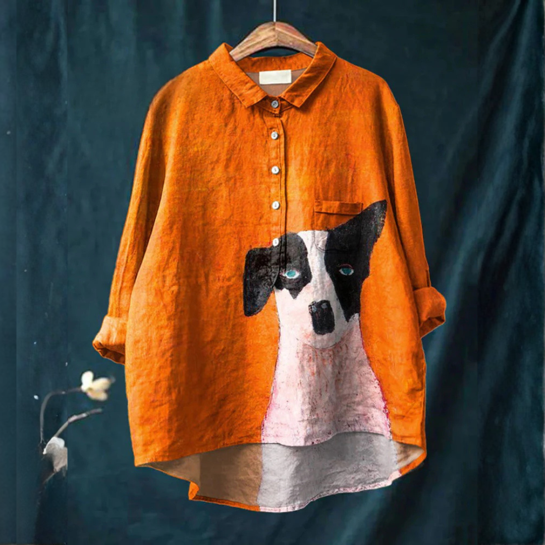Women's Elegant Flowing Shirt – Flowing Detail