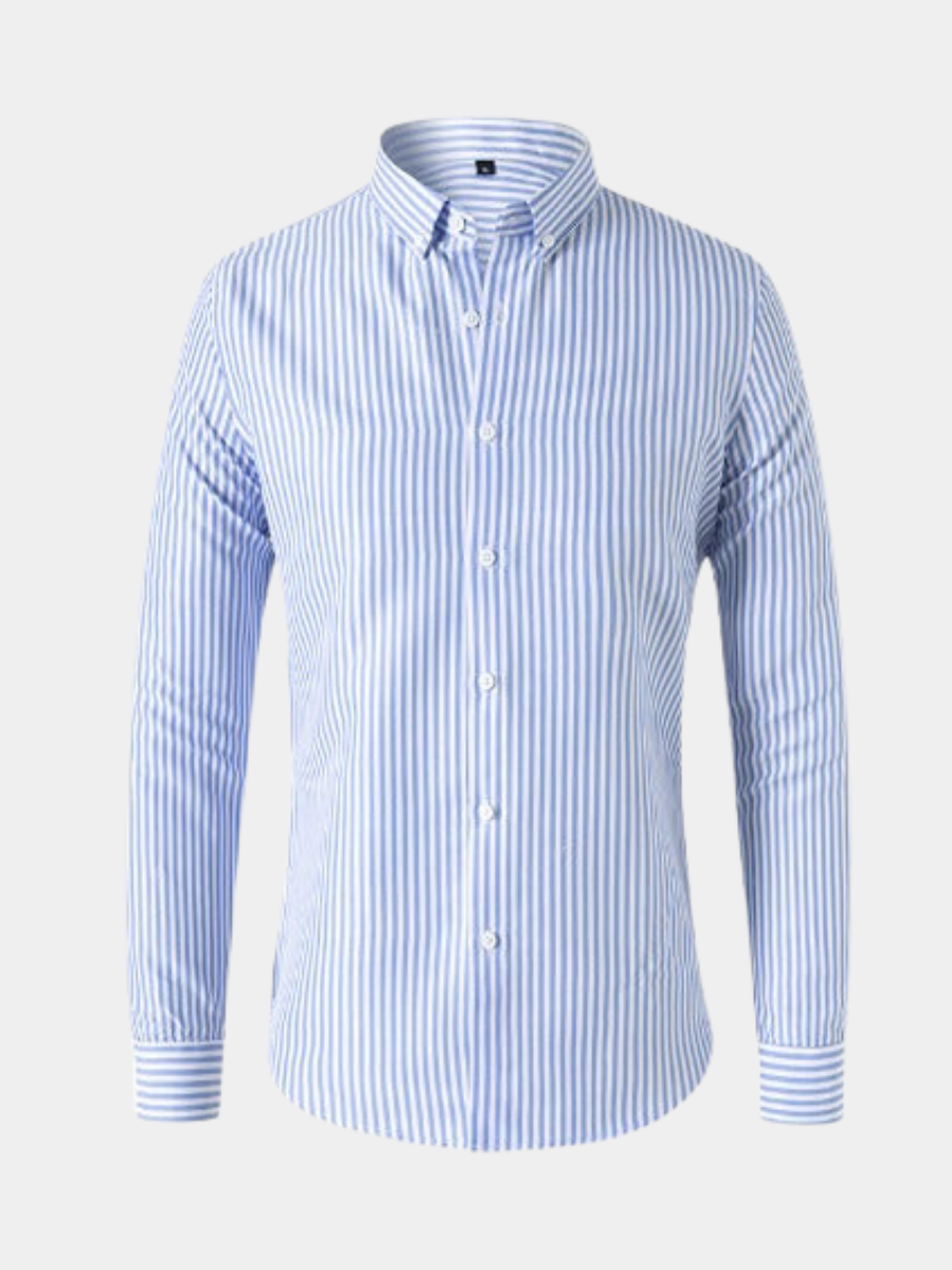 Men's Striped Elegant Shirt – Slim Fit Relaxed Design