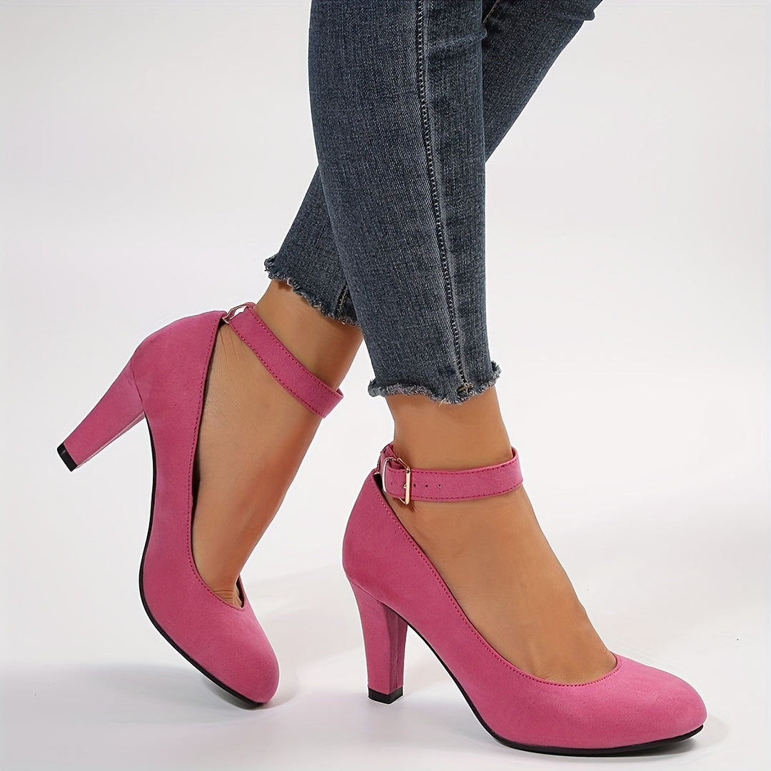 Women's Elegant Lightweight Court Shoes – Heeled Supportive Finish