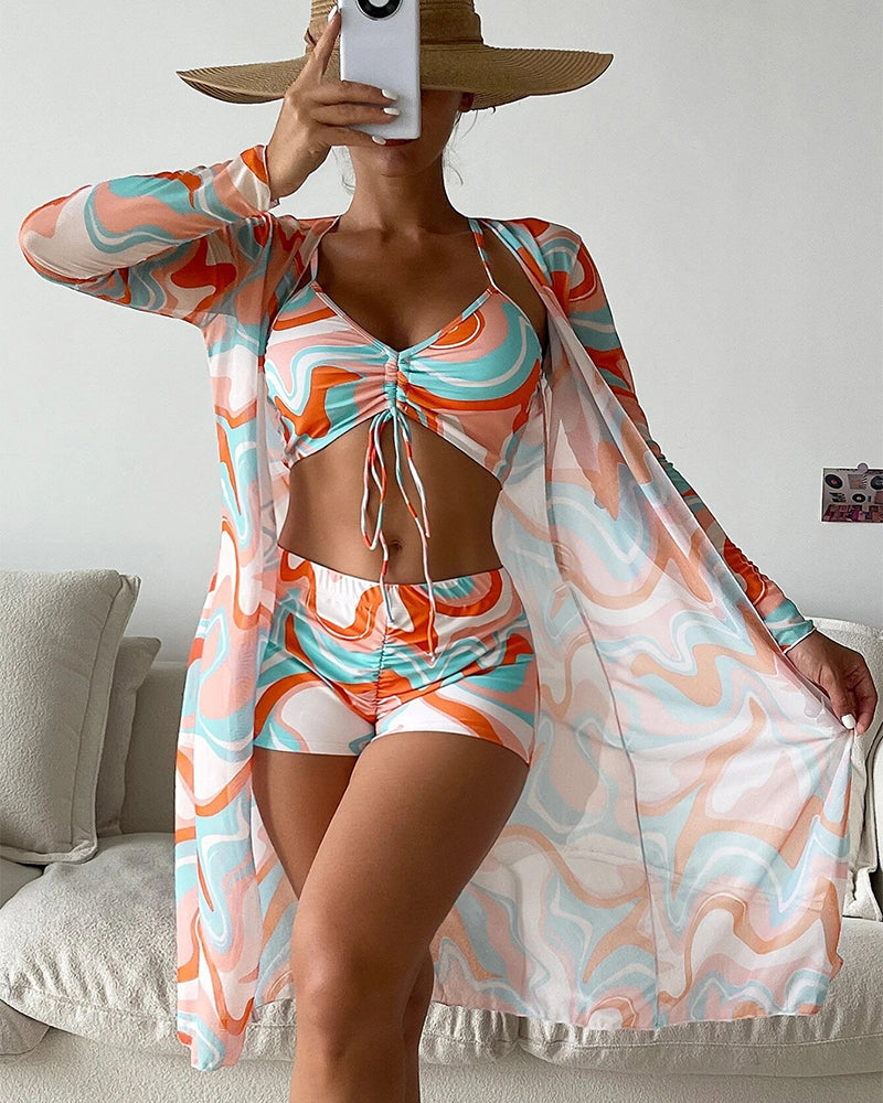 Women's Comfortable Elegant Swimsuit – Beach Timeless Design in Orange