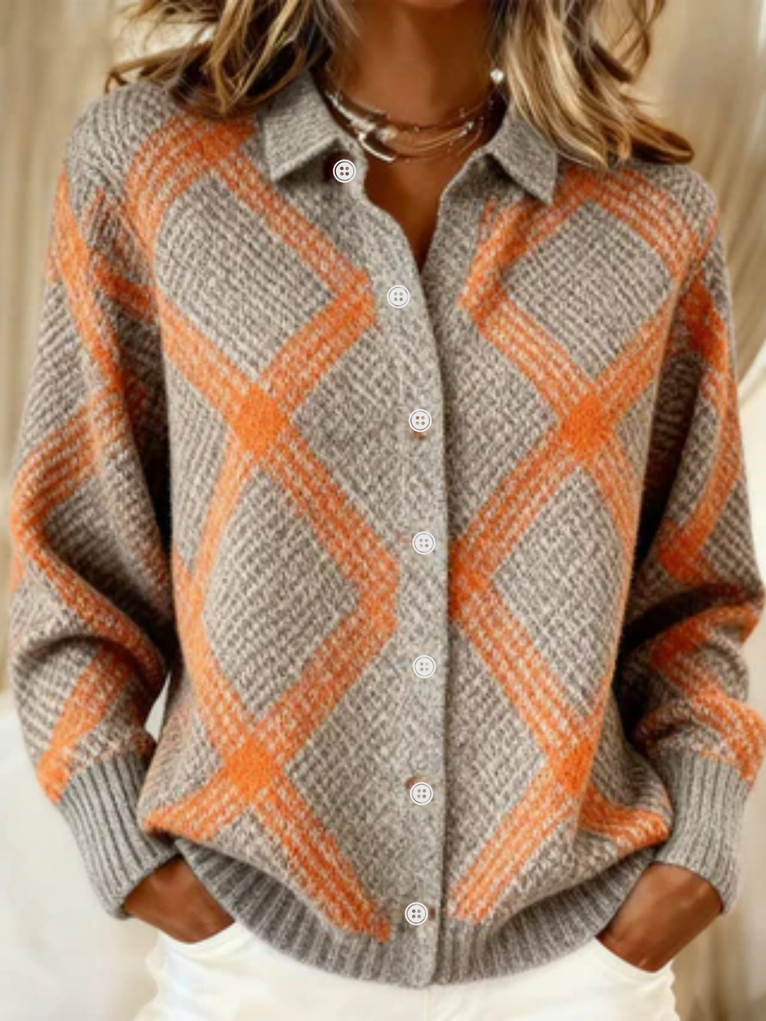 Women's Knitted Summer Cardigan – Denim Warm Design
