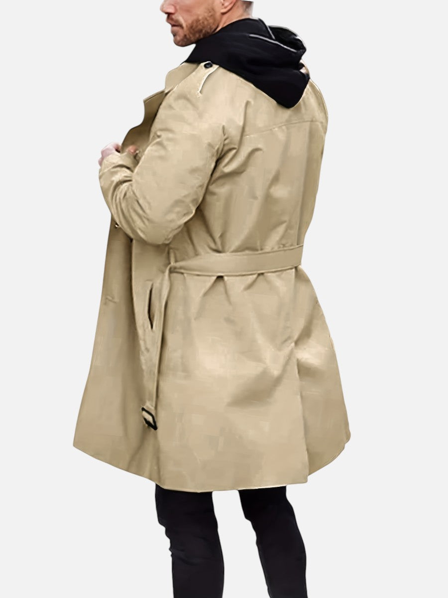 Men’s Tailored Trench Coat – Classic Double-Breasted Style