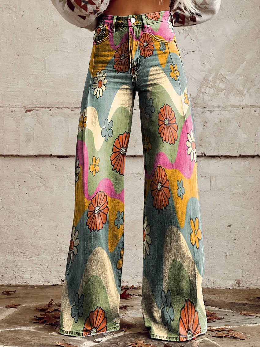 Women's Denim Bohemian Jeans – Timeless Shape